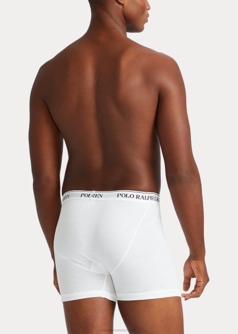 wicking boxer cueca com 3 unidades BD6J8555 homens Ralph Lauren branco