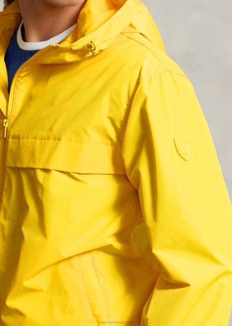 jaqueta com capuz repelente de água BD6J8382 homens Ralph Lauren esmagamento de limão