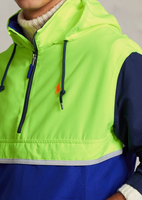 jaqueta com capuz repelente de água embalável BD6J8508 homens Ralph Lauren cidade real multi