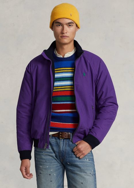 jaqueta manga raglã BD6J116 homens Ralph Lauren cacto roxo