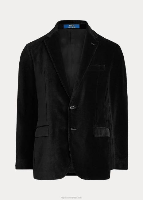 jaqueta polo de veludo macio BD6J844 homens Ralph Lauren preto