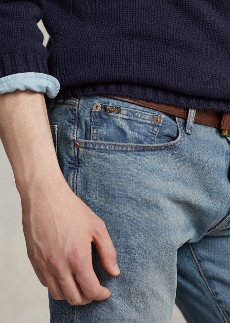 hampton jeans reto relaxado BD6J282 homens Ralph Lauren dixon