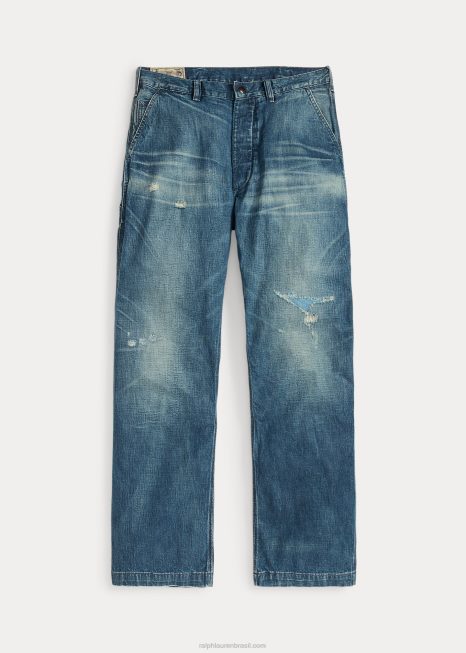 jeans carpenter reto relaxado BD6J1058 homens Ralph Lauren crista