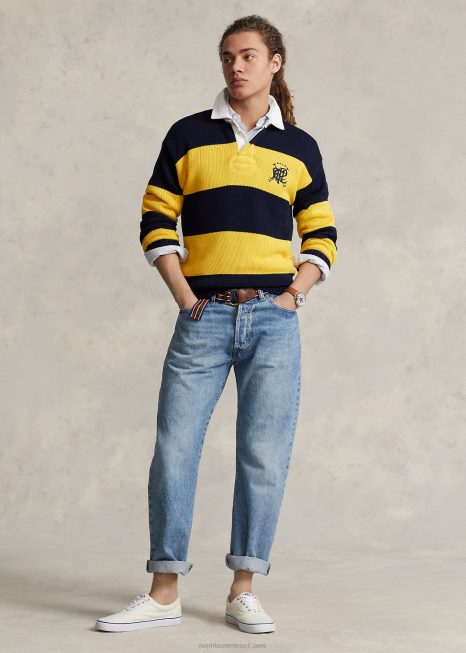 jeans classic tapered fit anders BD6J752 homens Ralph Lauren liem wash