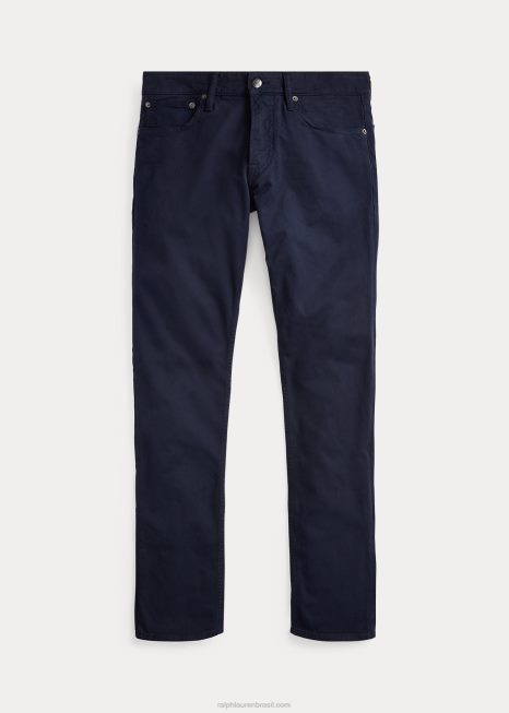 jeans elástico de ajuste fino BD6J52 homens Ralph Lauren regata marinha