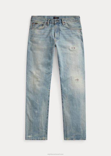 jeans vintage com ajuste clássico BD6J491 homens Ralph Lauren luz de buckbrook