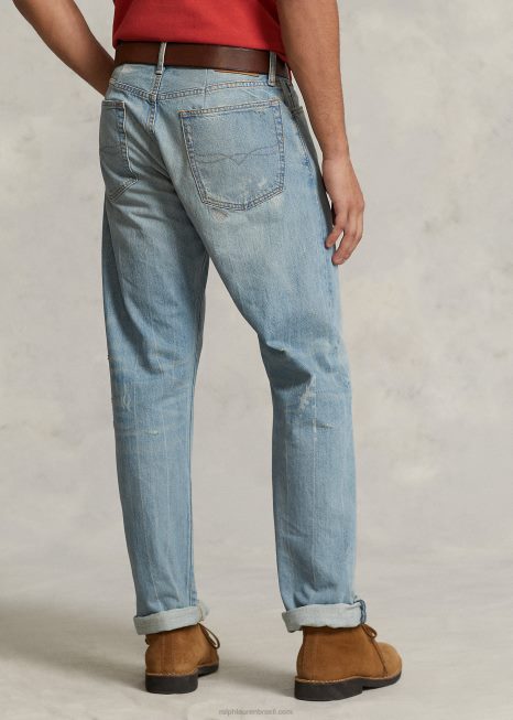 jeans vintage com ajuste clássico BD6J491 homens Ralph Lauren luz de buckbrook