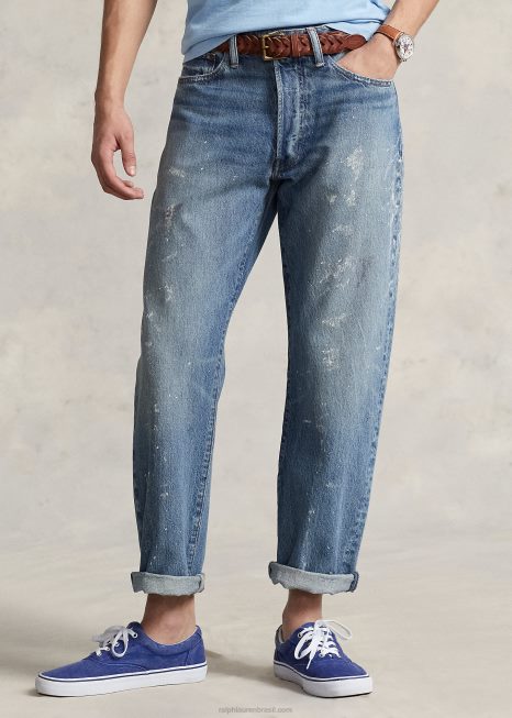 jeans vintage com ajuste clássico BD6J8521 homens Ralph Lauren buckfield