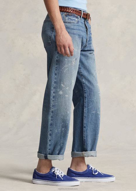 jeans vintage com ajuste clássico BD6J8521 homens Ralph Lauren buckfield