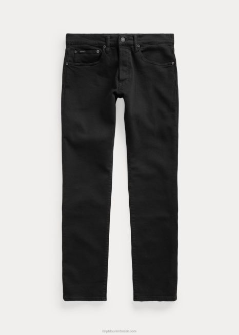 varick slim jeans reto BD6J1001 homens Ralph Lauren dover trecho preto