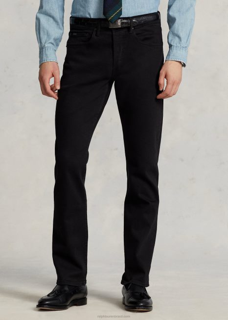 varick slim jeans reto BD6J1001 homens Ralph Lauren dover trecho preto