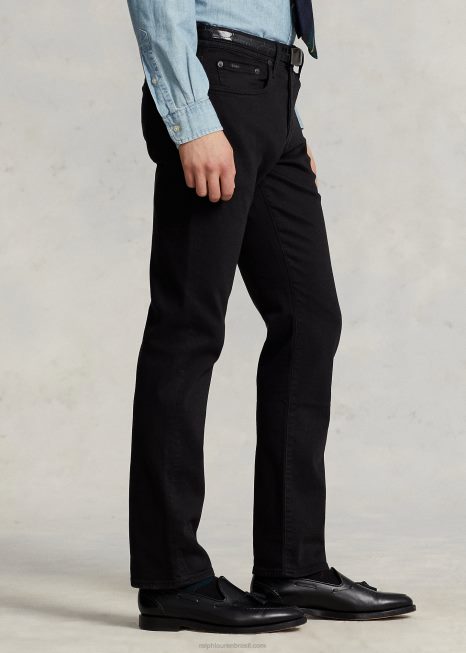 varick slim jeans reto BD6J1001 homens Ralph Lauren dover trecho preto