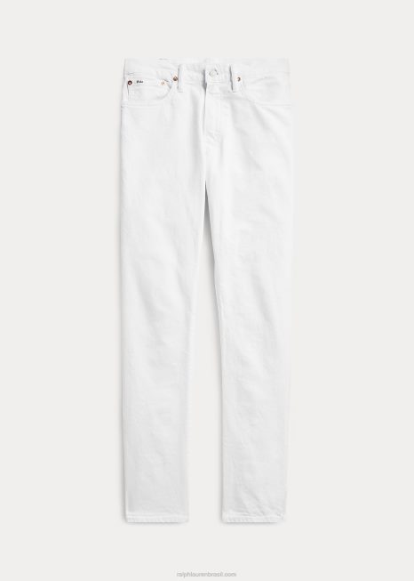 varick slim jeans reto BD6J374 homens Ralph Lauren branco