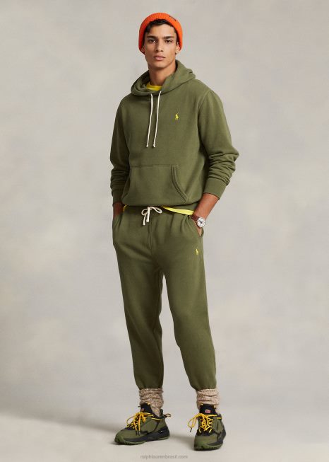calça de moletom rl BD6J434 homens Ralph Lauren sálvia negra