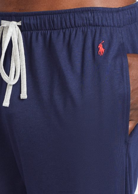 calça de pijama de jérsei de mistura de algodão BD6J230 homens Ralph Lauren marinho/andover urze/vermelho