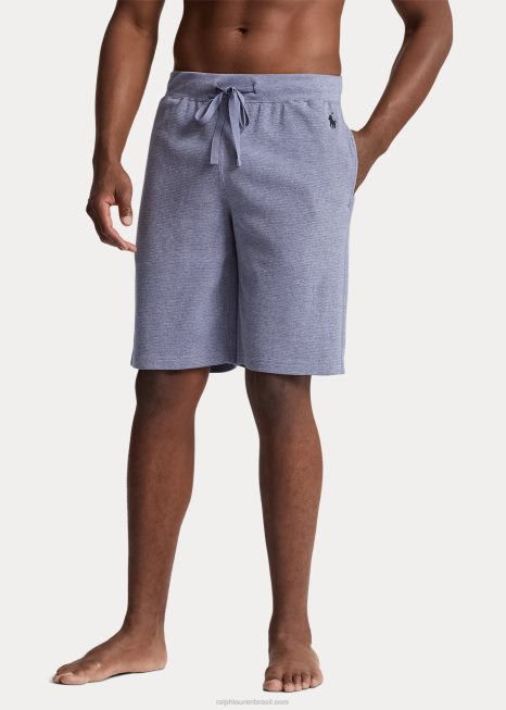 sleep short malha waffle BD6J310 homens Ralph Lauren velho real/preto