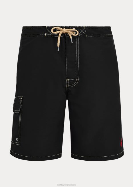 Calção de banho kailua classic fit de 8,5 polegadas BD6J382 homens Ralph Lauren preto
