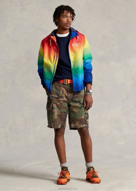Short cargo clássico de 10,5 polegadas BD6J375 homens Ralph Lauren excesso de camuflagem