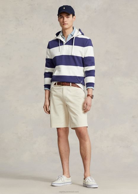 Short chino de ajuste clássico elástico de 9 polegadas BD6J498 homens Ralph Lauren creme integral