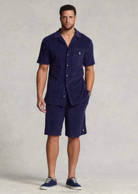 Terry cordão curto BD6J1662 homens Ralph Lauren marinha de newport