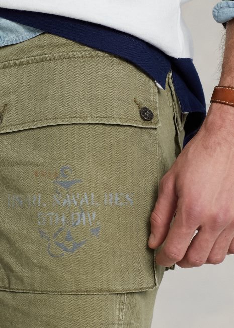 carga curta BD6J1391 homens Ralph Lauren fadiga verde