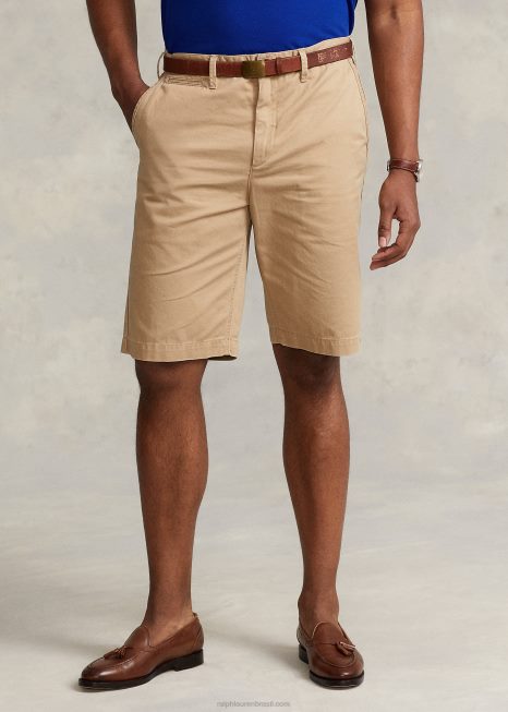 short chino de ajuste clássico BD6J1626 homens Ralph Lauren café bronzeado
