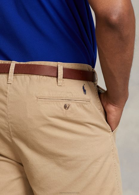 short chino de ajuste clássico BD6J1626 homens Ralph Lauren café bronzeado