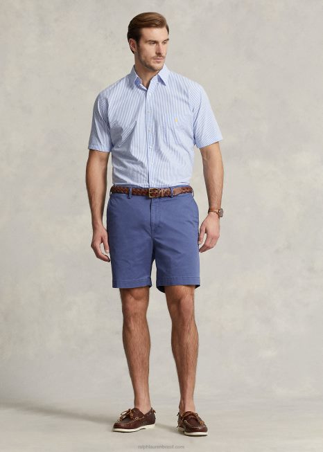 short chino de ajuste clássico elástico BD6J1336 homens Ralph Lauren marinha clara