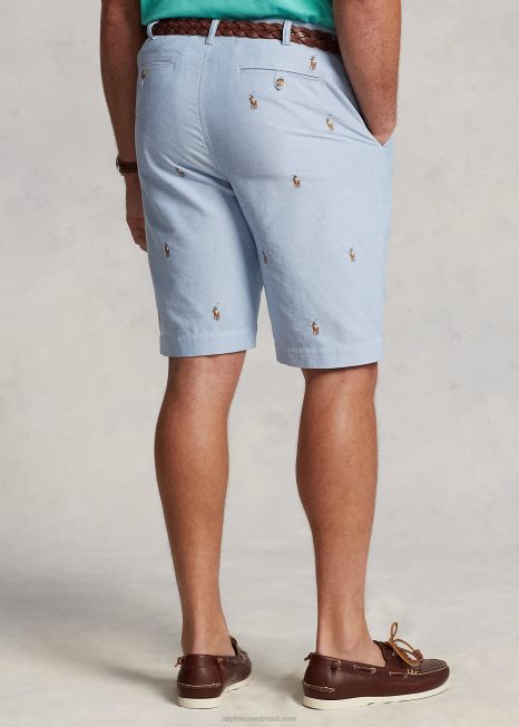 short clássico oxford elástico BD6J1329 homens Ralph Lauren bsr azul