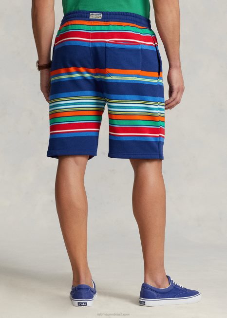 short de lã listrado BD6J1349 homens Ralph Lauren cobalto escuro/faixa
