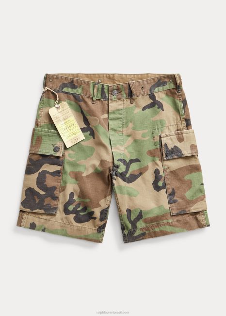 short ripstop cargo BD6J1724 homens Ralph Lauren camuflagem da floresta