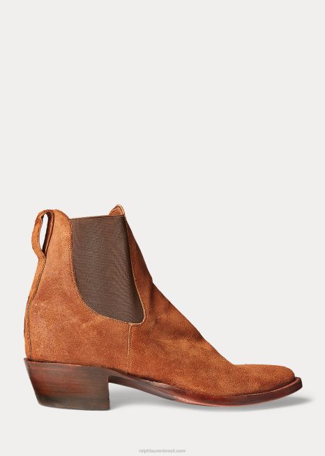 bota chelsea camurça vista lisa BD6J2134 homens Ralph Lauren java leve