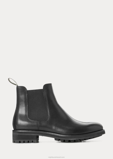 bota chelsea couro bryson BD6J2121 homens Ralph Lauren preto
