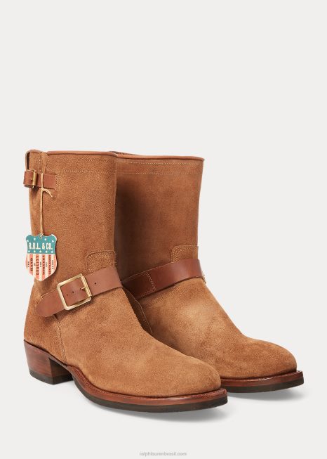 bota de camurça áspera BD6J2142 homens Ralph Lauren java claro 002