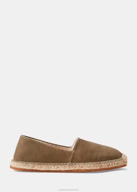 alpargata de lona BD6J2129 homens Ralph Lauren azeitona monótona