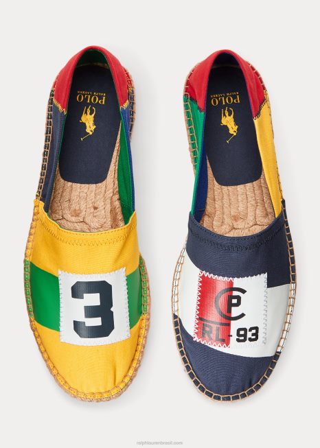 cevio cp-93 espadrille color block BD6J2075 homens Ralph Lauren bloco de cores náutico