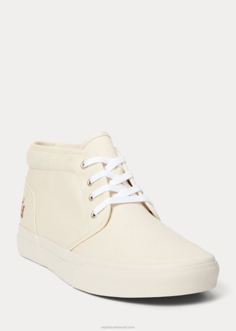 chukka de lona keaton BD6J2041 homens Ralph Lauren cru