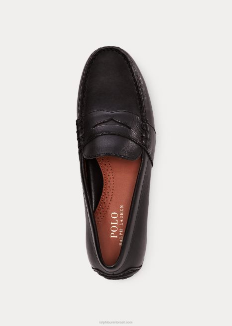 reynold full-grain driver BD6J2096 homens Ralph Lauren preto