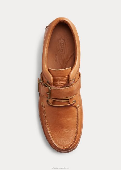 sapatilha em couro ranger BD6J8729 homens Ralph Lauren bronzeado