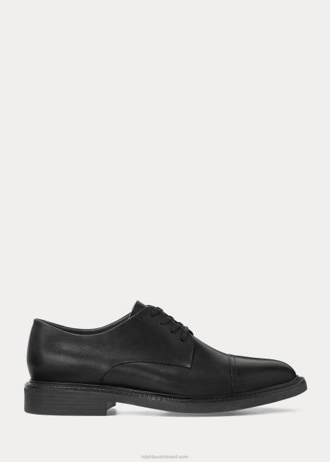 sapatilha biqueira couro asher BD6J2109 homens Ralph Lauren preto
