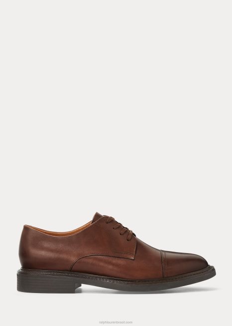 sapatilha biqueira couro asher BD6J2110 homens Ralph Lauren marrom