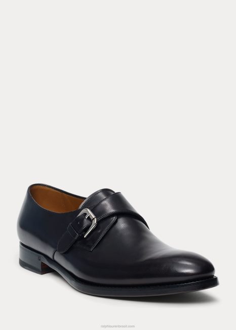 sapato darnell bezerro com tira monk BD6J8737 homens Ralph Lauren preto