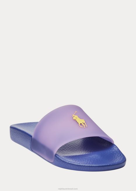slide de pônei de assinatura que muda de cor BD6J2053 homens Ralph Lauren roxo Rosa