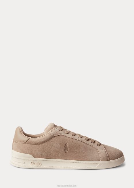 tênis de camurça Heritage Court II BD6J8726 homens Ralph Lauren milkshake