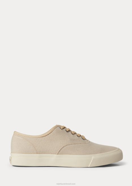 tênis de lona BD6J1951 homens Ralph Lauren cinza