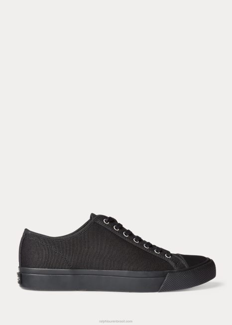 tênis de lona BD6J1956 homens Ralph Lauren preto