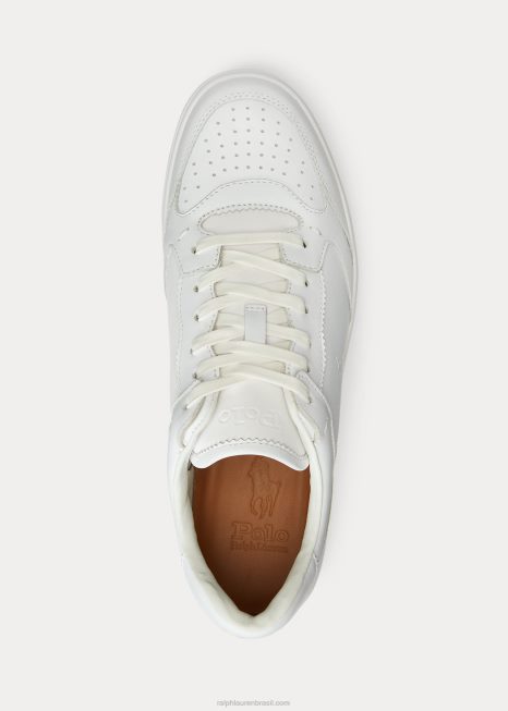 tênis de quadra BD6J1992 homens Ralph Lauren branco