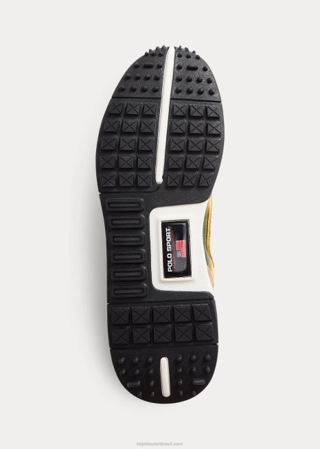 tênis ombre ps200 BD6J2197 homens Ralph Lauren caramelo multi