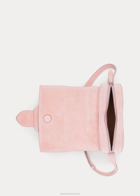 bolsa transversal welington em camurça BD6J5140 mulheres Ralph Lauren balé rosa