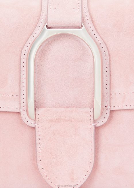 bolsa transversal welington em camurça BD6J5140 mulheres Ralph Lauren balé rosa